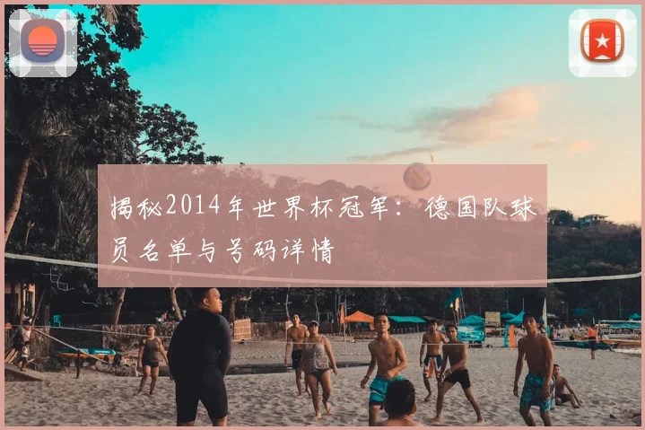 揭秘2014年世界杯冠军：德国队球员名单与号码详情